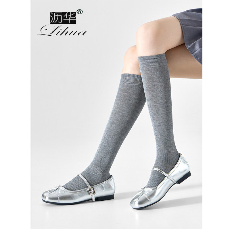 Lh26021204 Bamboo fiber  women calf socks for summer 